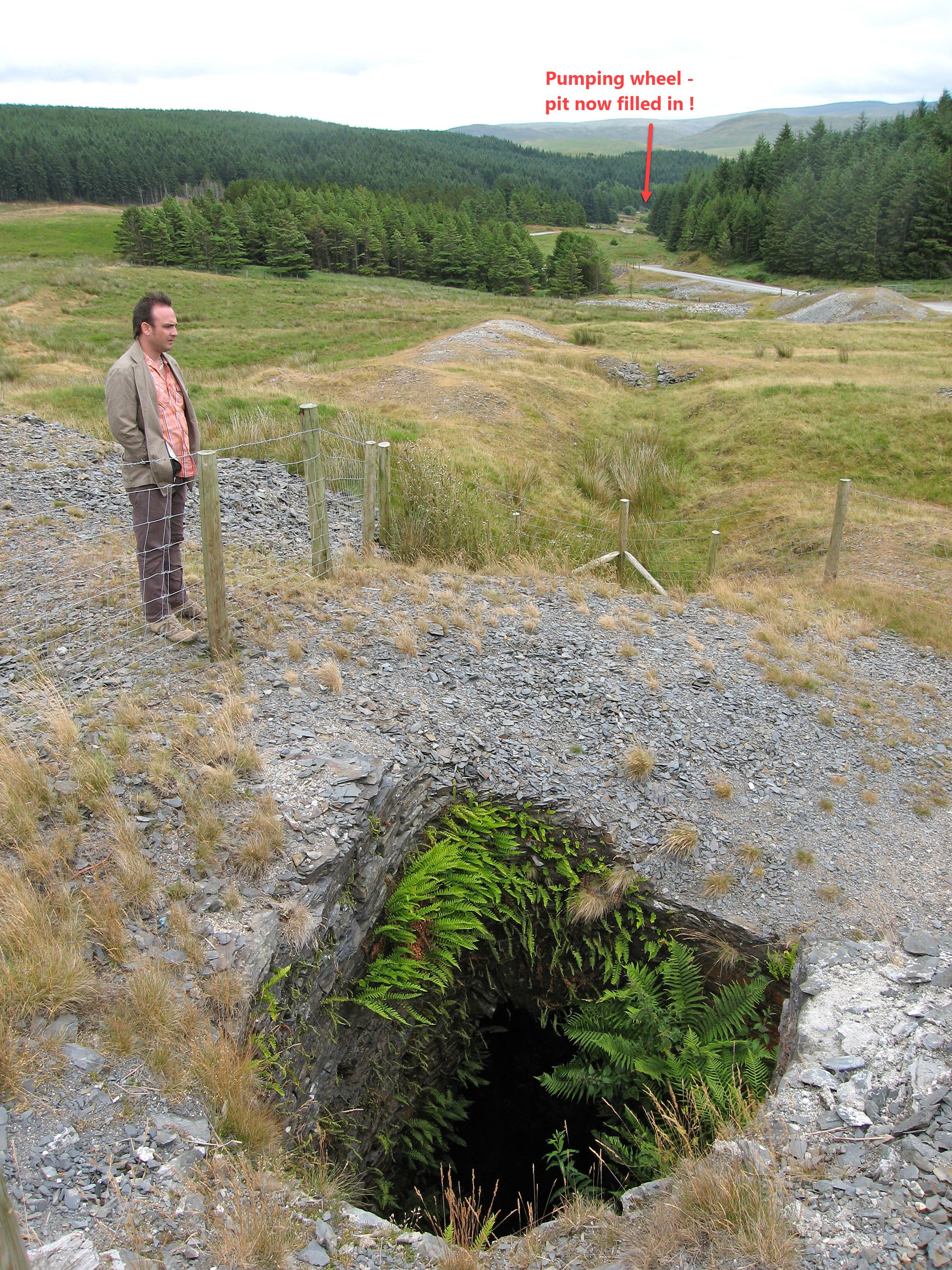 Esgair Hir Shaft Glas with location of wheel